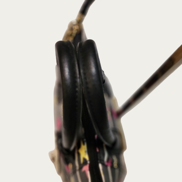 Betsey Johnson Pink and Black Shoulder Bag with Gold Accents - Picture 7 of 13